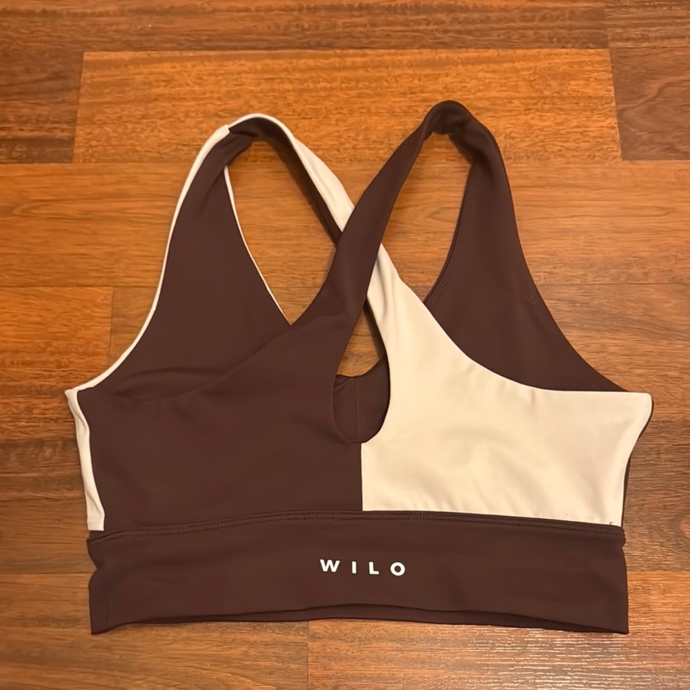 WILO the Label Women's Brown and Cream Sports Bra